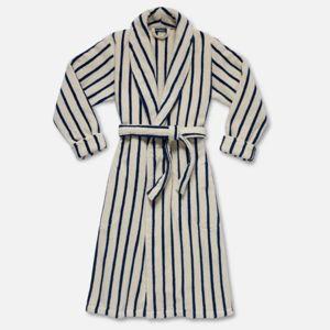 Super-Plush Robe - Medium (Striped Midnight Navy)