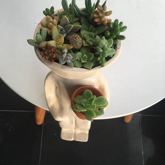 Little dude pot, pottery,ceramic pot