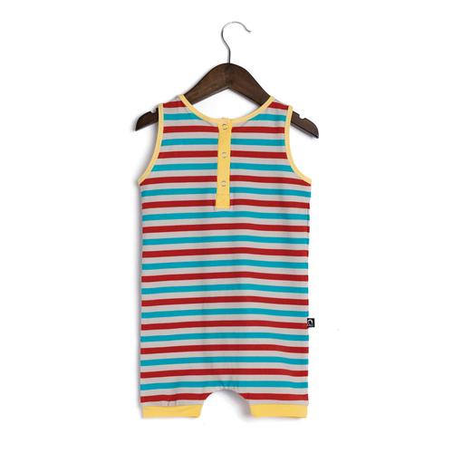 Tank Henley Short Rag, Summer Stripe