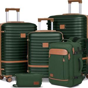 Joyway Expandable Luggage Sets 5 Piece, Lightweight Hard Shell Travel Suitcase Set with Spinner Wheels and TSA Lock