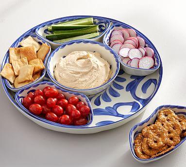 Puebla Melamine Sectioned Serving Platter