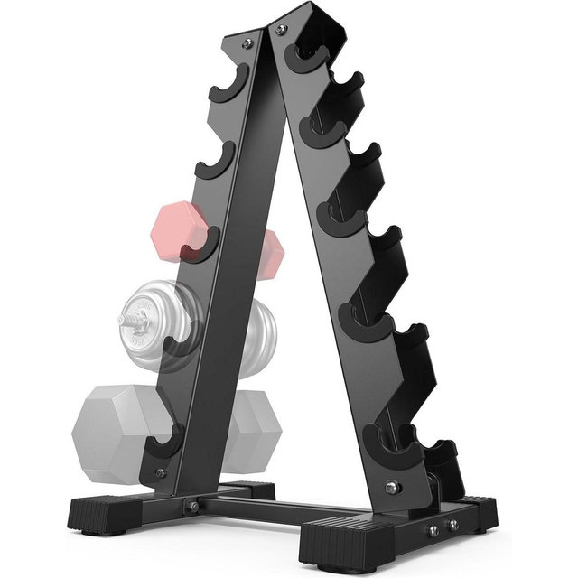 FED FITNESS Dumbbell Rack Stand Only, Weight Rack for Dumbbells Compact A-Frame Home Gym Space Saver,480 LBS Weight Capacity