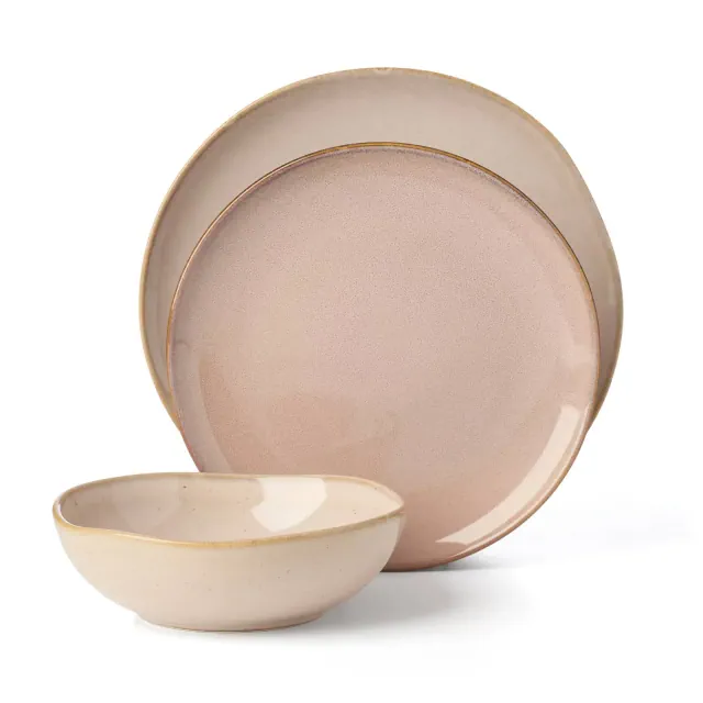 Oneida 12pc Dinnerware Set Organic Shade Natural Clay