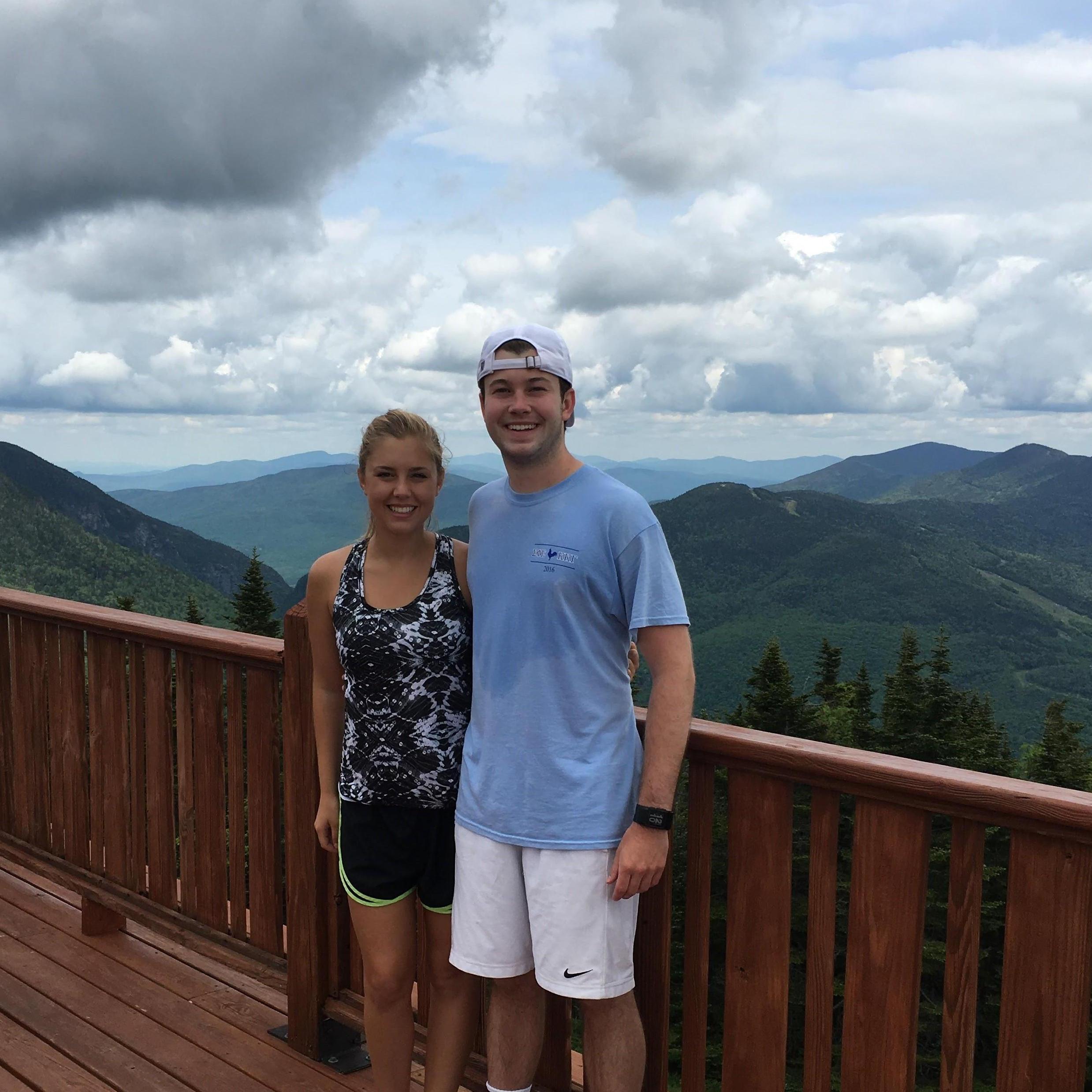 Julia & Zack at the top of Mount Mansfield (Stowe, VT)