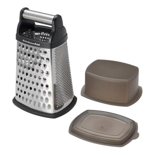 KitchenAid® Box Grater with Storage Stainless Steel Blade Black