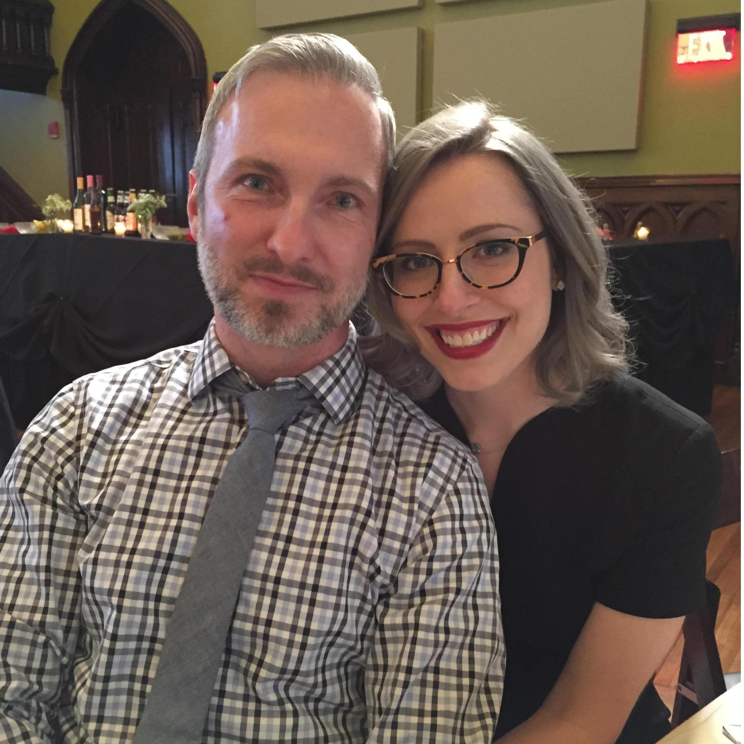 That time we had matching hairstyles. (Christina and Jeff's wedding!)