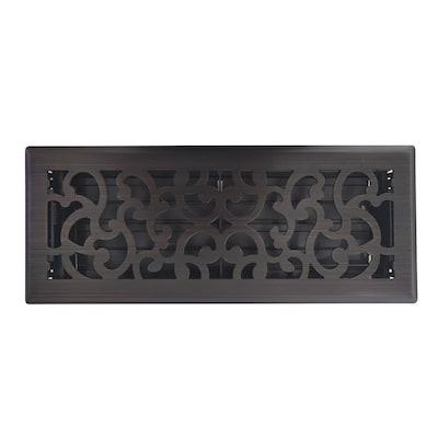 allen + roth 4-in x 12-in Maximum Airflow Steel Oil-Rubbed Bronze Floor Register