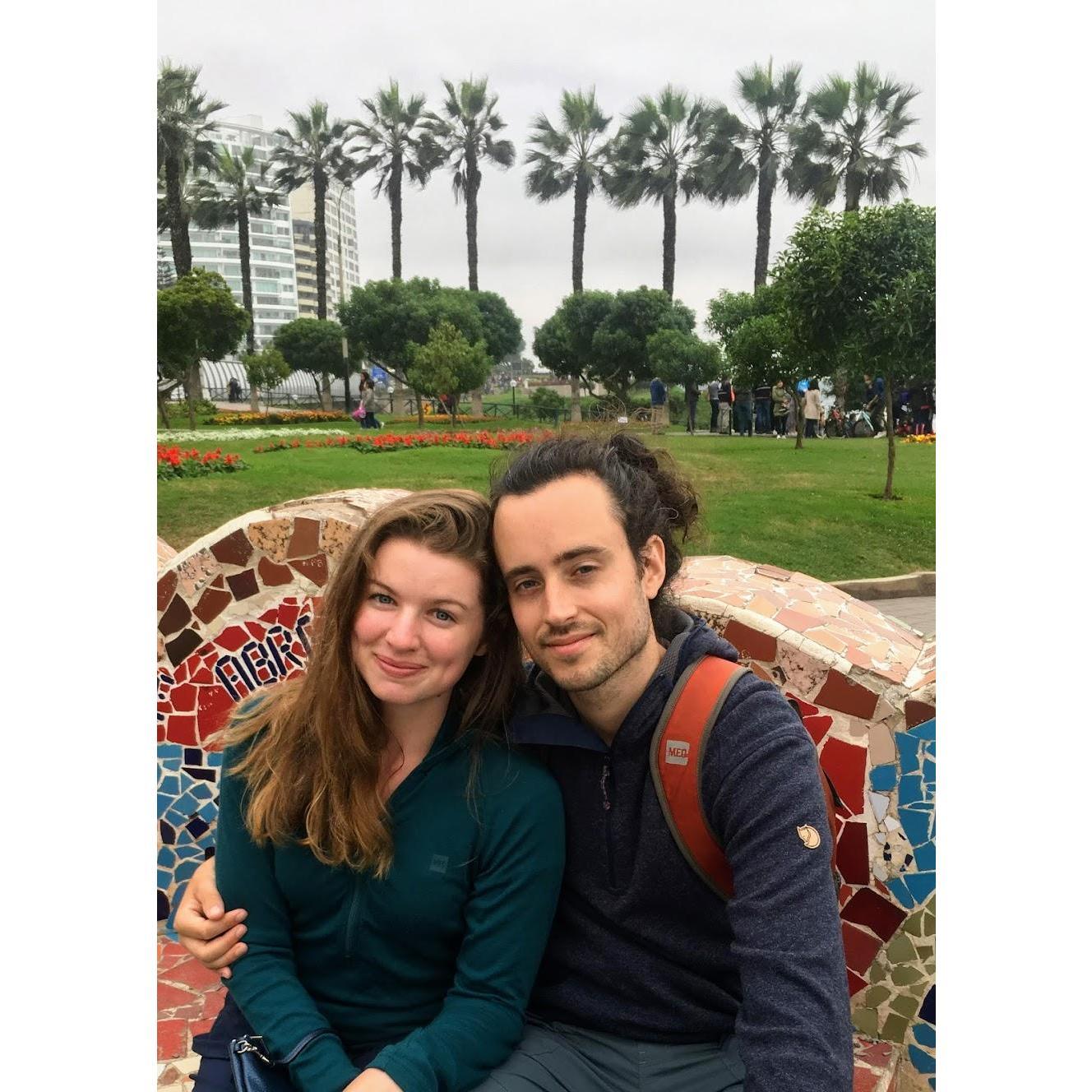 A love bench in Lima