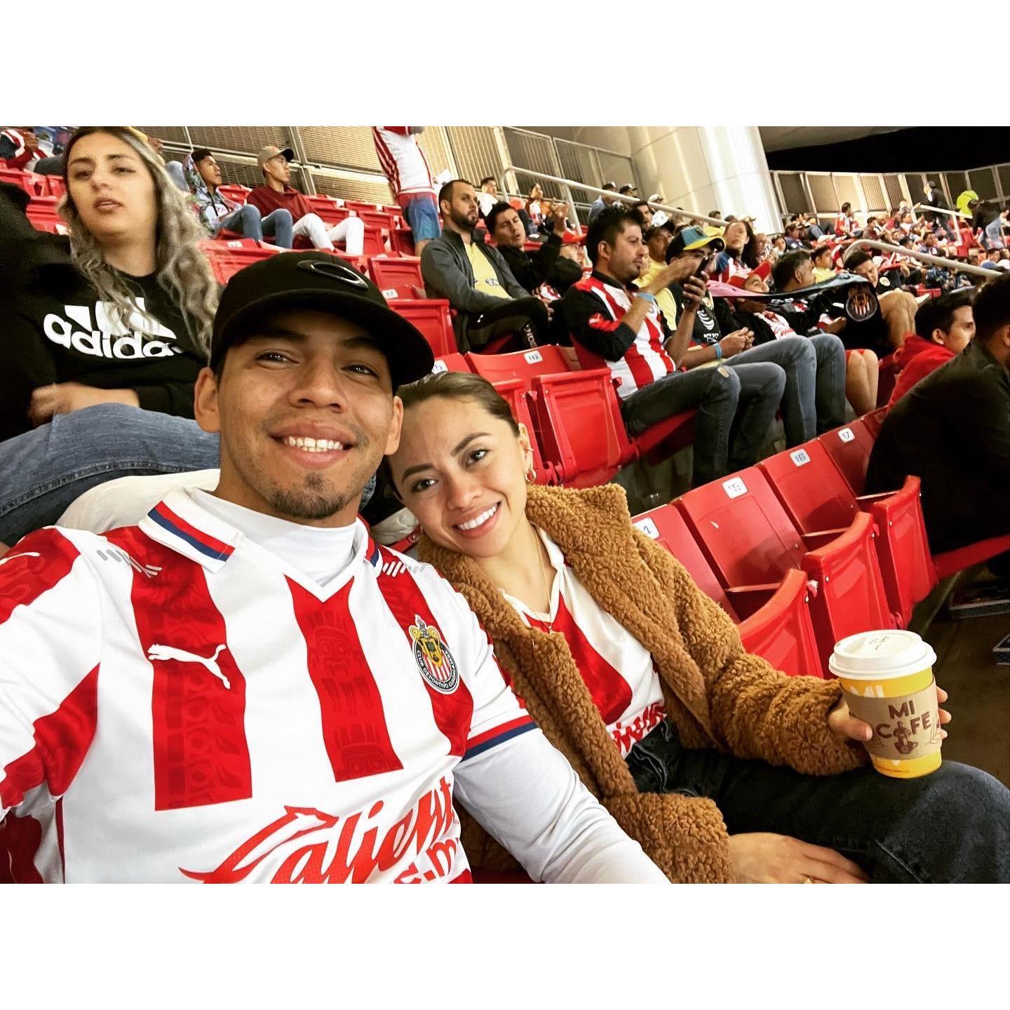 At the Chivas v America game in Zapopan, Jal