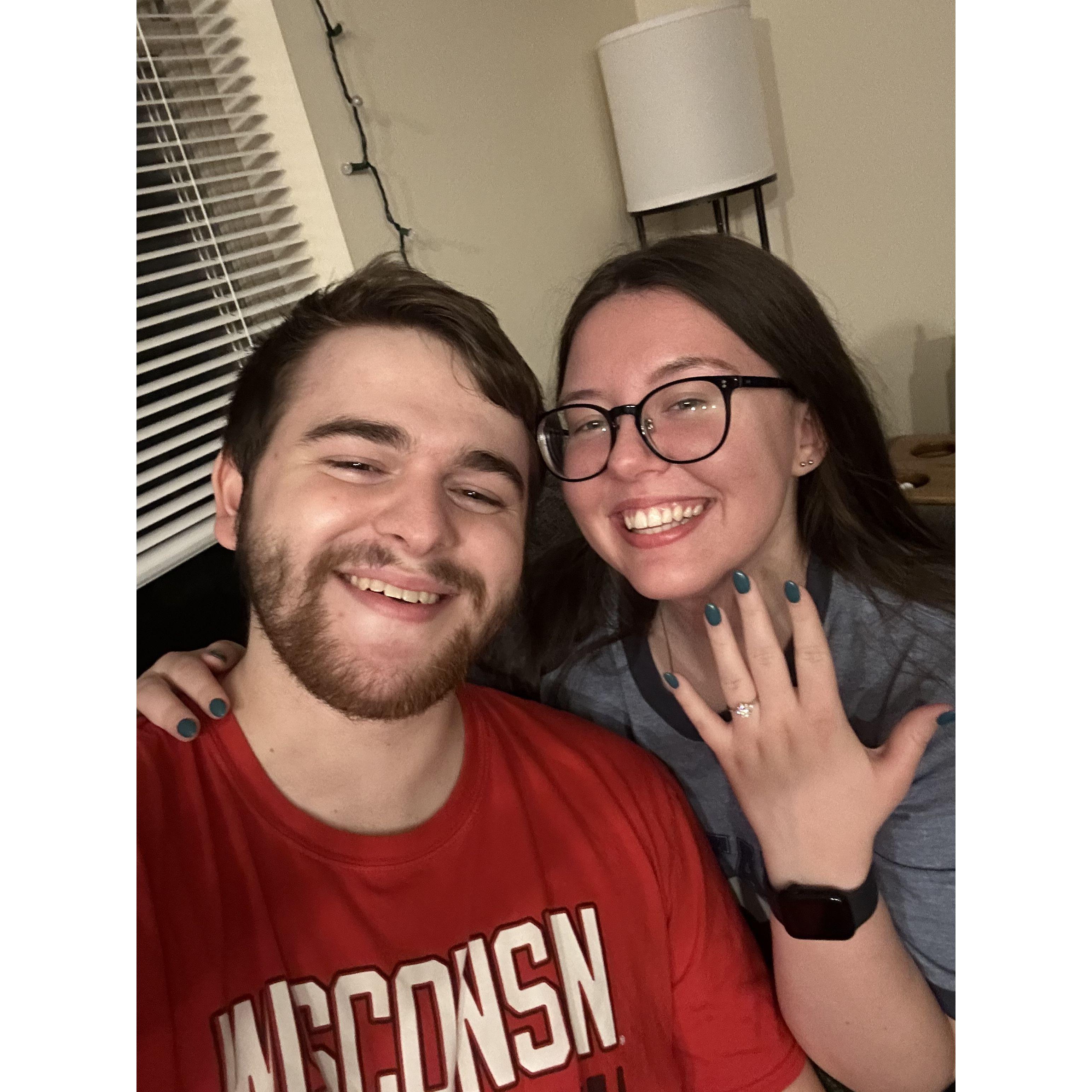 Moments after Ava said "yes yes yes!"