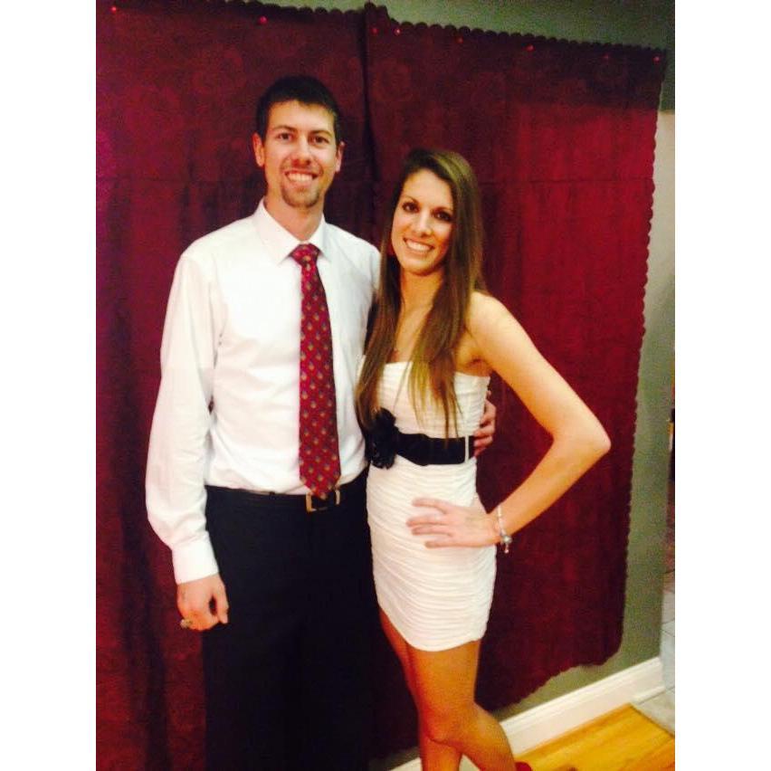 Senior year DVTC Holiday Party where Sean became a Barre-Tender!