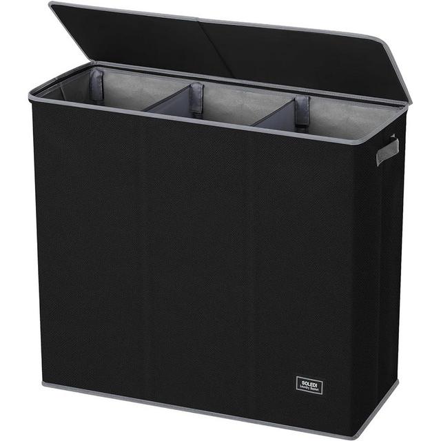 SOLEDI 180L Laundry Hamper 3 Section, Extra Large Laundry Hamper with Lid, Dirty Clothes Hamper with Sturdy Handle, Large Laundry Basket Organizer for Laundry Room, Bedroom, Hampers for Laundry