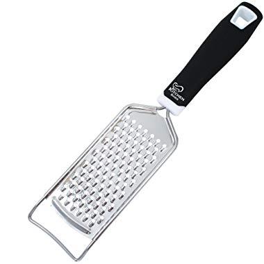 K Basix Cheese Grater & Shredder - Stainless Steel - Razor Sharp Blades - Medium Shred - Ideal Hand Grater for Hard Fruit, Root Vegetables, Nuts, Parmesan Cheese & More!