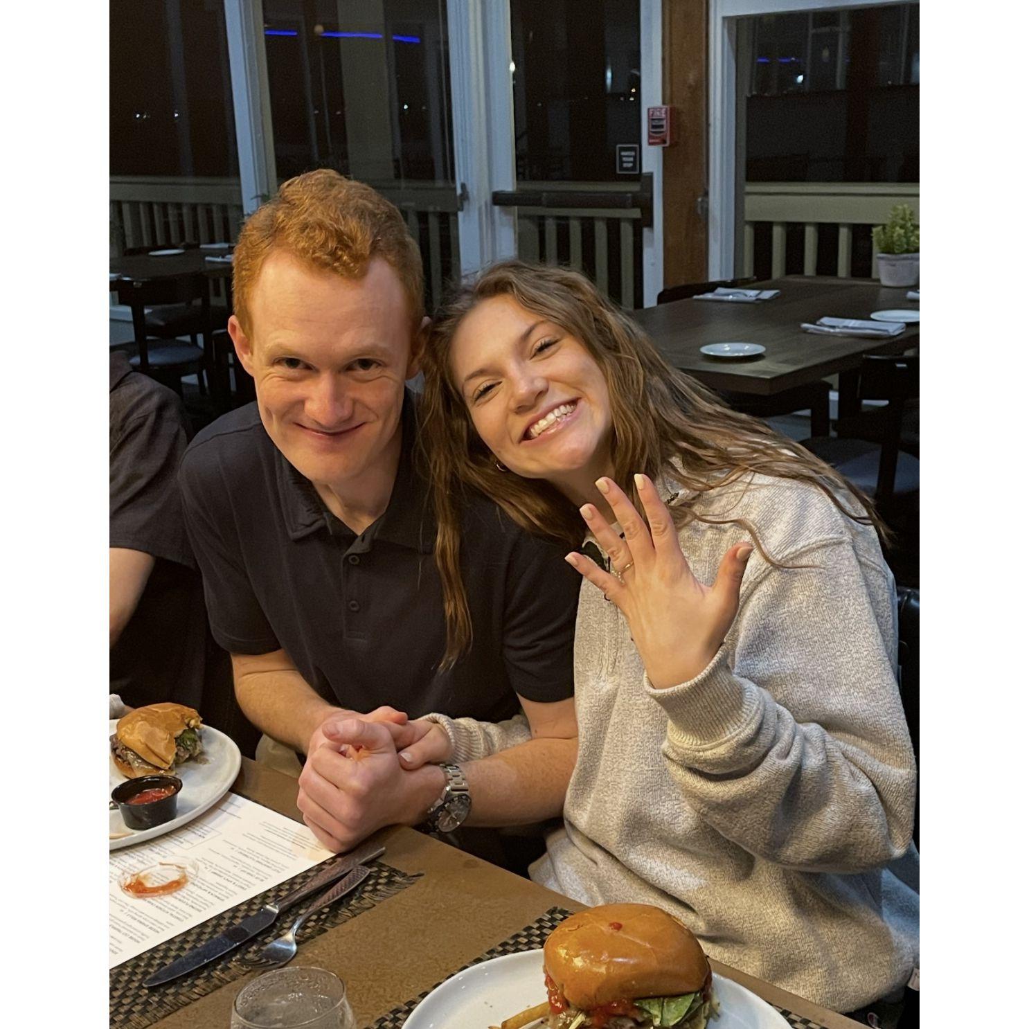 The night we got engaged!