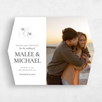 White Diamond Wedding Save the Date - Aven Photo