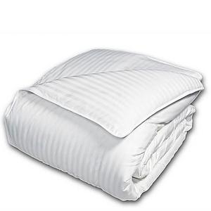 The Seasons Collection® Light Warmth Down King Comforter with Damask Stripe