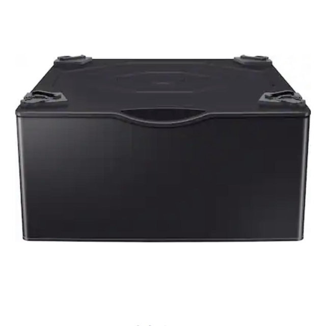 Samsung - Washer/Dryer Laundry Pedestal with Storage Drawer - Brushed Black