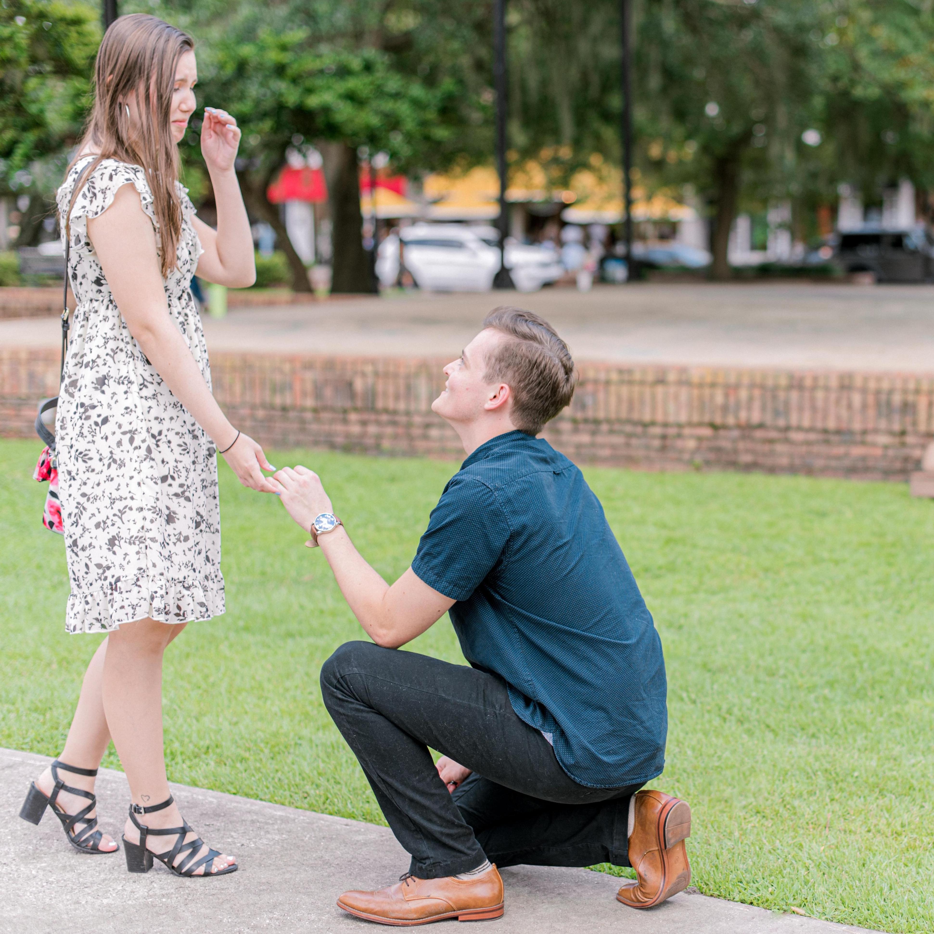 When he popped the question