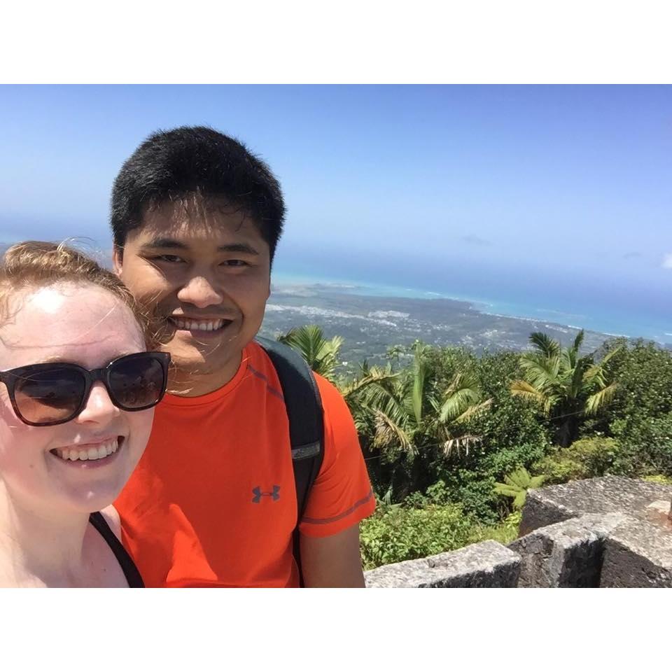 After climbing to the top of El Yunque mountain in Puerto Rico we stopped for a rest and some coconut water before making our way back down the dormant volcano.