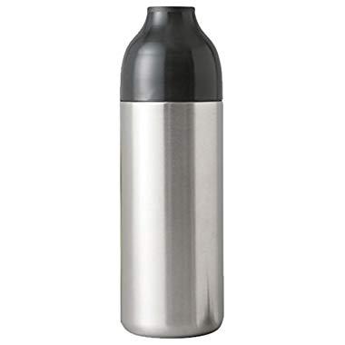Rabbit Double Walled Twist-to-Lock Stainless Steel Cocktail Shaker and Strainer (Black)