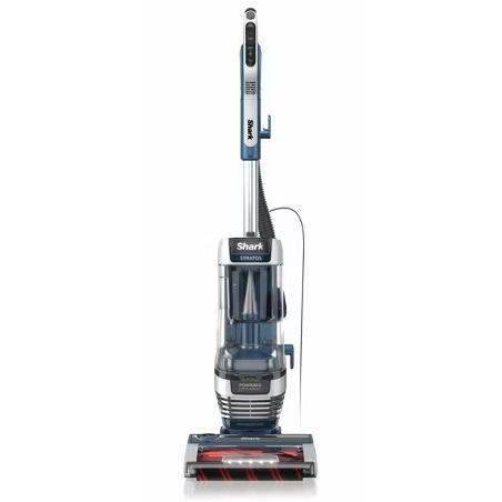 Shark Stratos Upright Vacuum with DuoClean PowerFins HairPro, Self-Cleaning Brushroll, Odor Neutralizer Technology Navy AZ3002