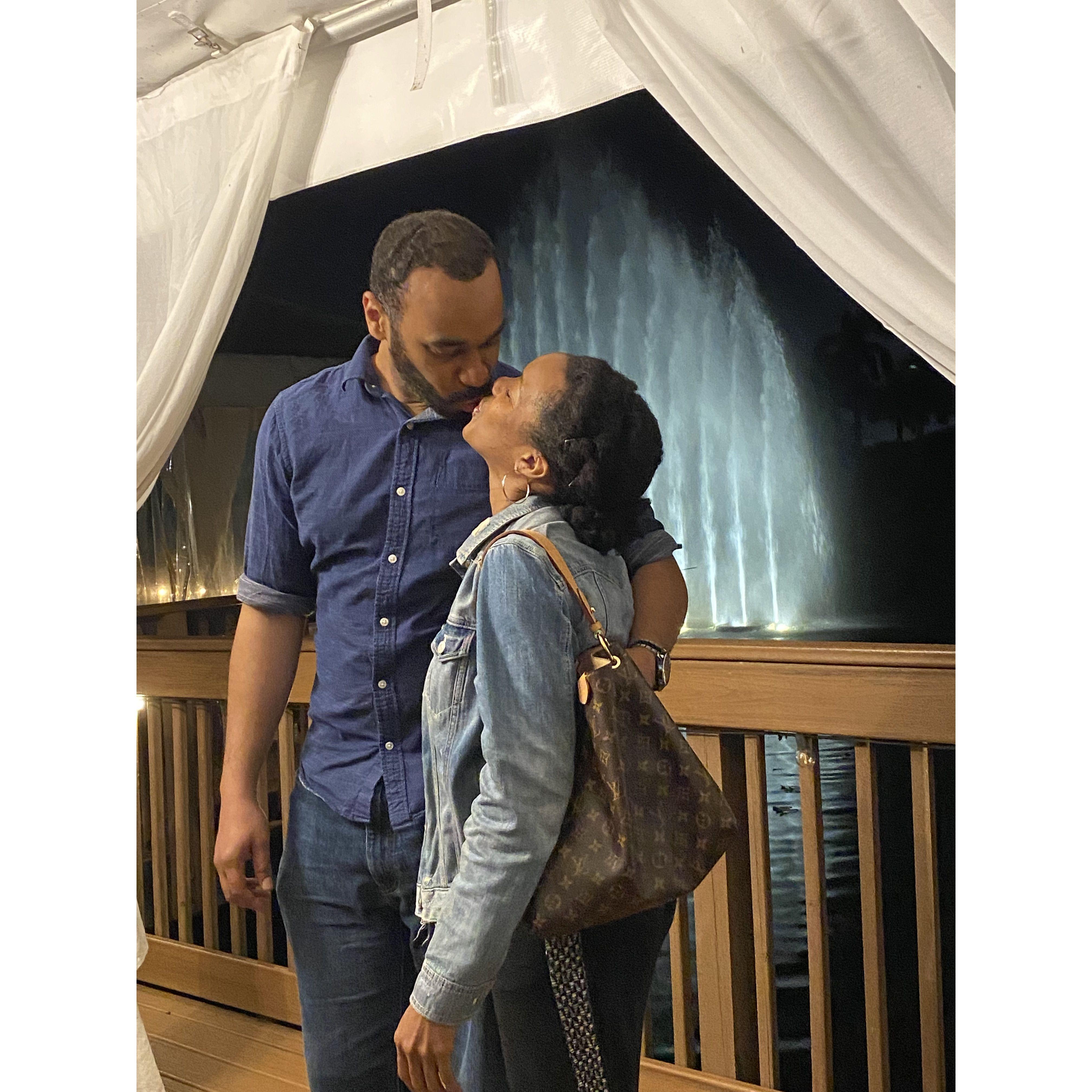 It all started with a kiss . . . and you can guess who made the first move!