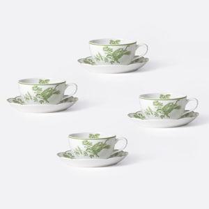 Bernardaud Porcelain | Albertine | Tea cup and saucer (Set of 4)