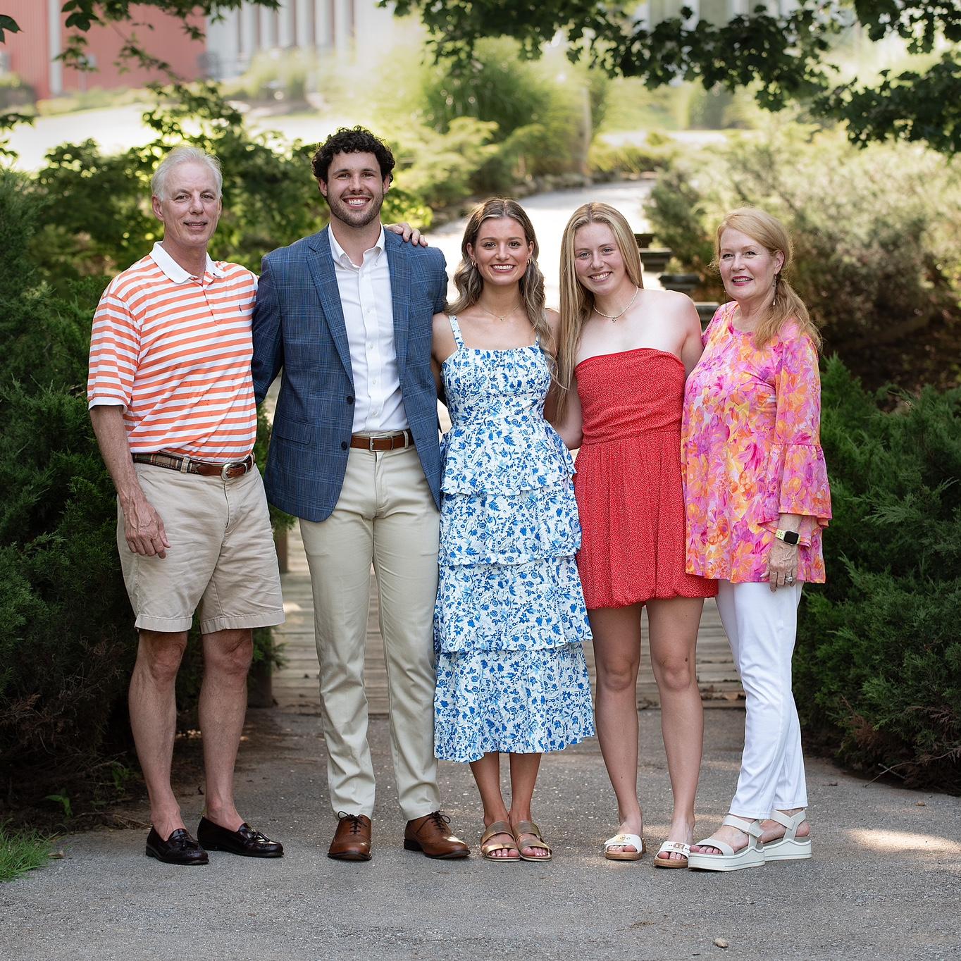 7/18/2025- Photo with MJ's family, her mom, dad, and sister, at our engagement at Sassafras Springs Vineyard and Winery in Springdale, Arkansas.