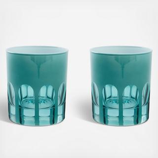 Rialto Milk Old Fashioned Glass, Set of 2
