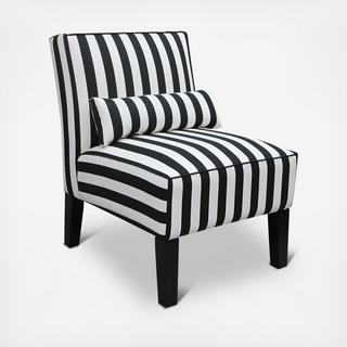 Canopy Stripe Armless Chair