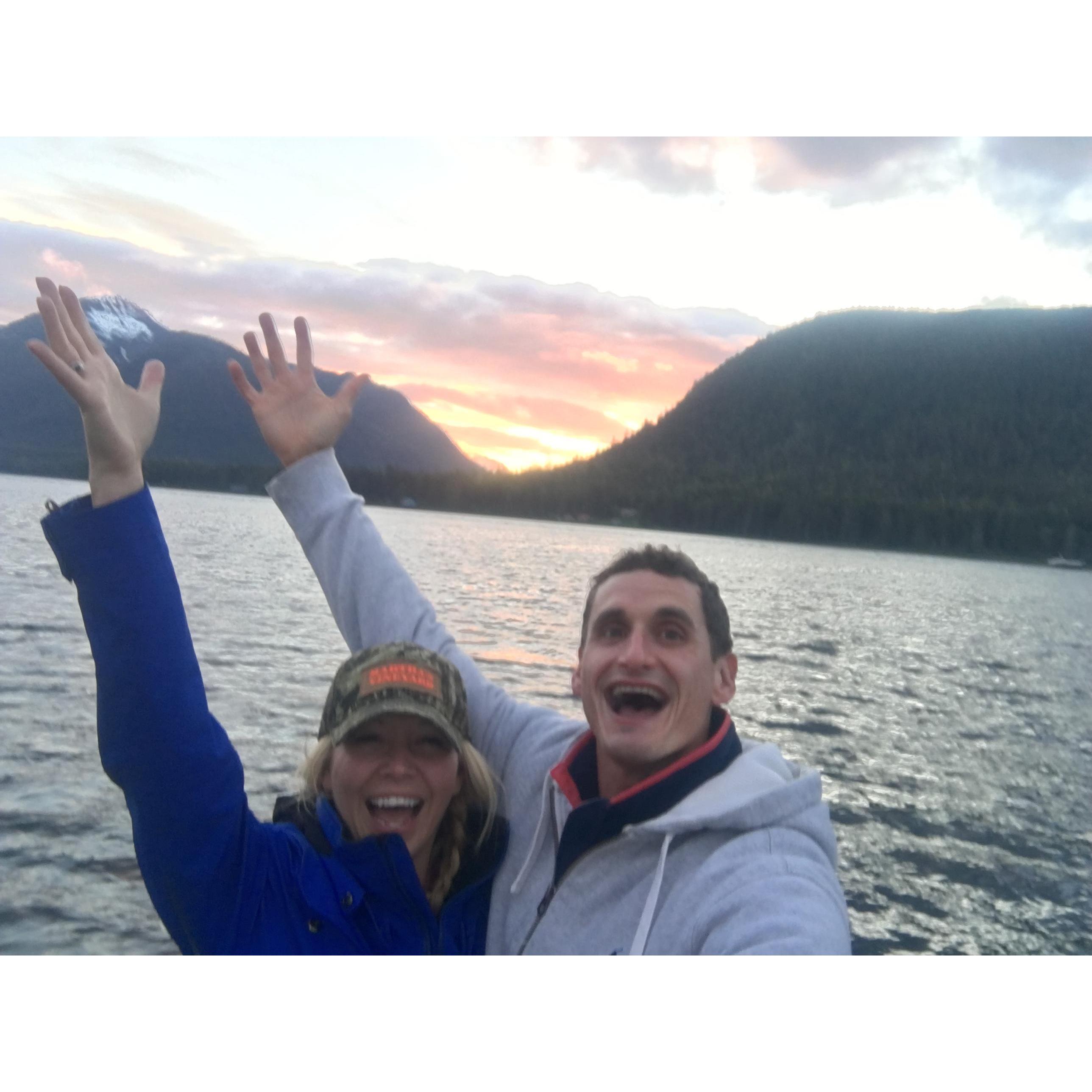 Ecstatic over this sunset from Petersburg, Alaska-Go Vikings! Their island mascot:)