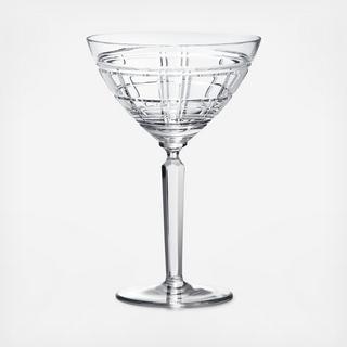 Hudson Plaid Martini Glass