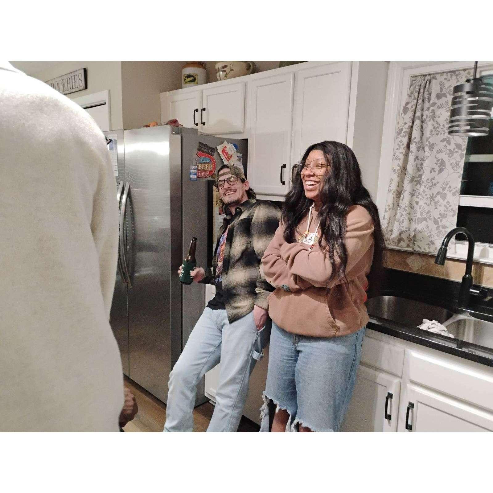 A cute candid my wonderful mother took of us!