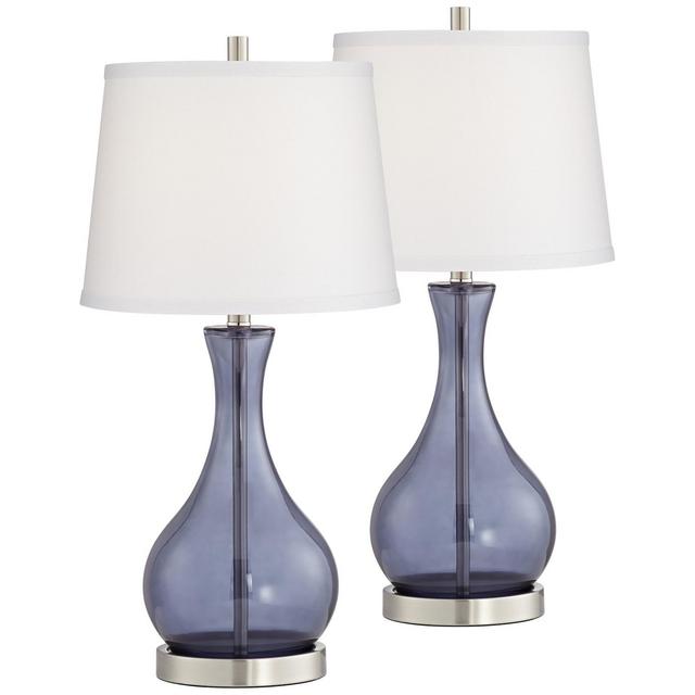 Pacific Coast Blue Glass Table Lamp - Set of 2