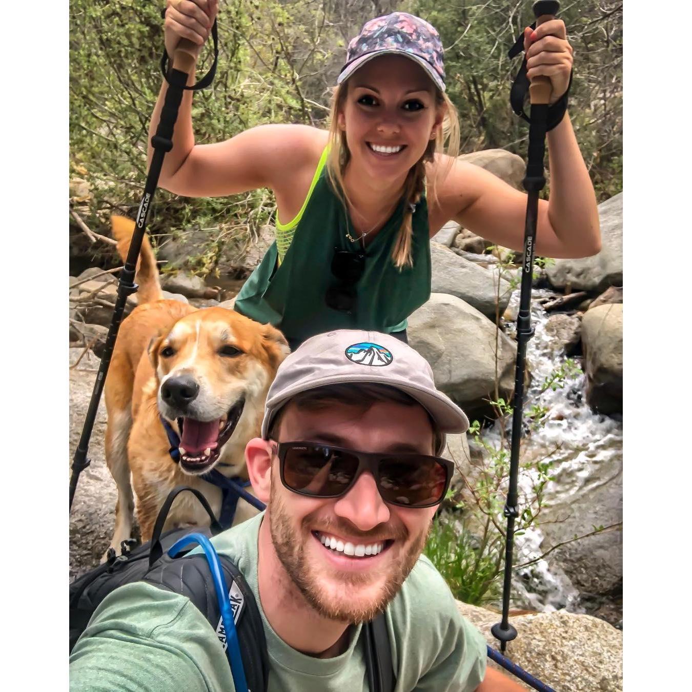 Hiking around Lake Arrowhead, Ryan's hometown