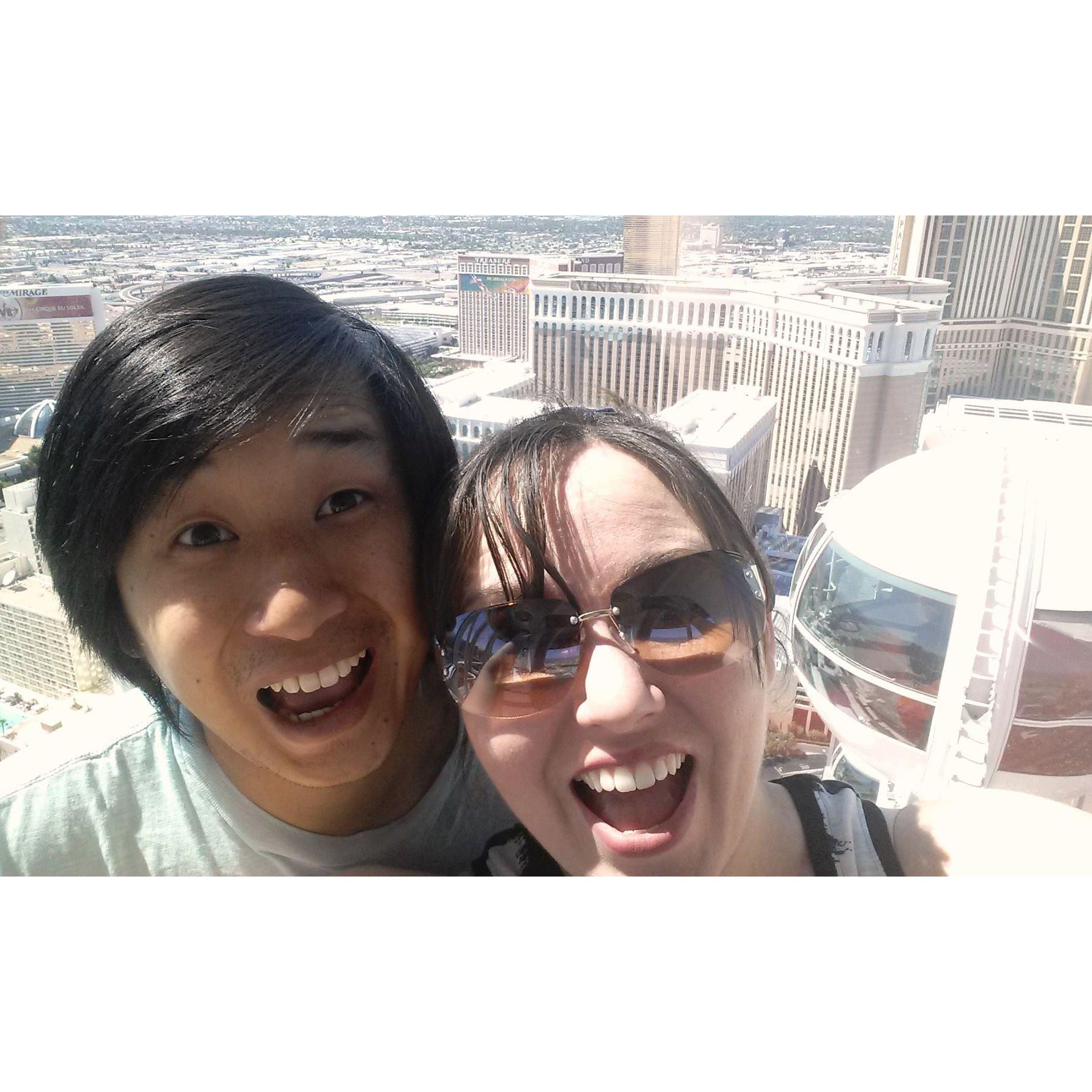 2015 - Enjoying the view in the High Roller ferris wheel in Las Vegas, NV