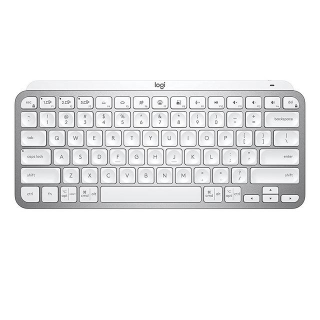 Logitech MX Keys Mini Minimalist Wireless Illuminated Keyboard, Compact, Bluetooth, Backlit, USB-C, Compatible with Apple macOS, iOS, Windows, Linux, Android, Metal Build - Pale Gray