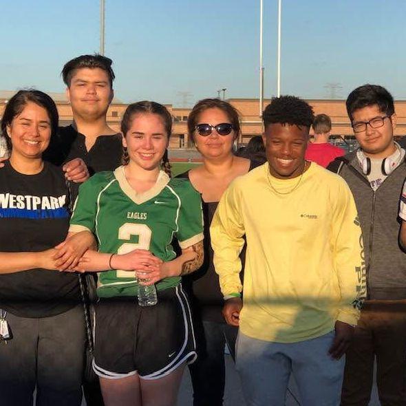 Supporting Alyssa at her football attempt (powder puff) ~2019