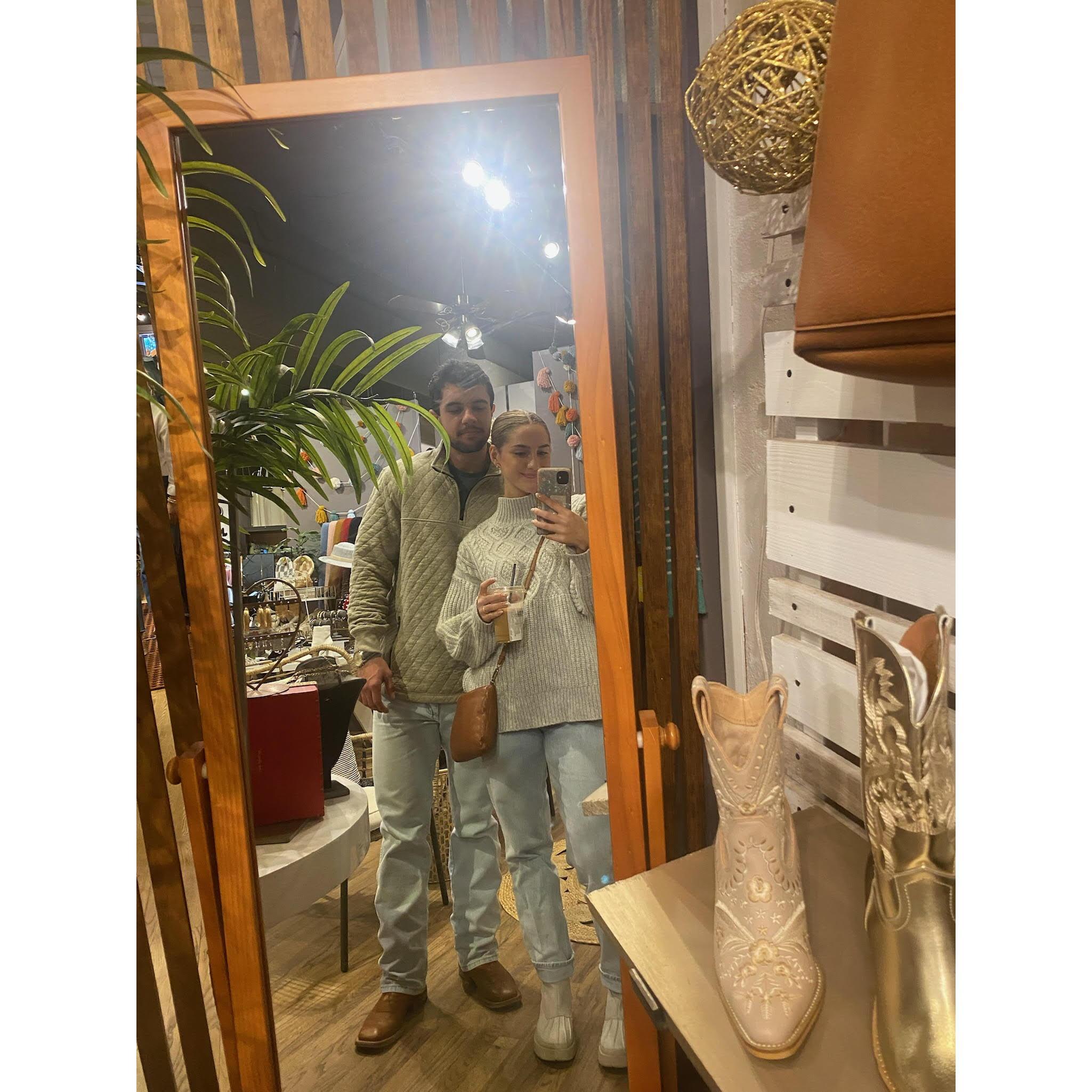 Boutique in Boerne the morning he asked me to marry him!!!