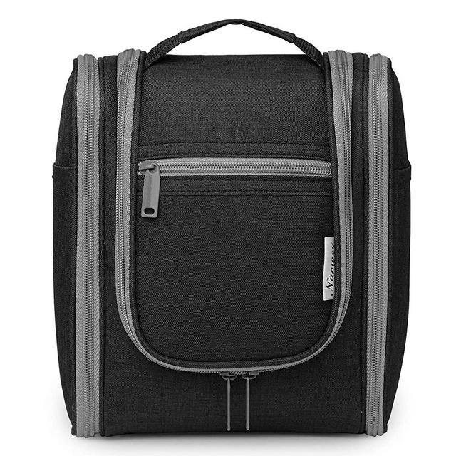 Hanging Travel Toiletry Bag Cosmetic Make up Organizer for Women and Men (Black)