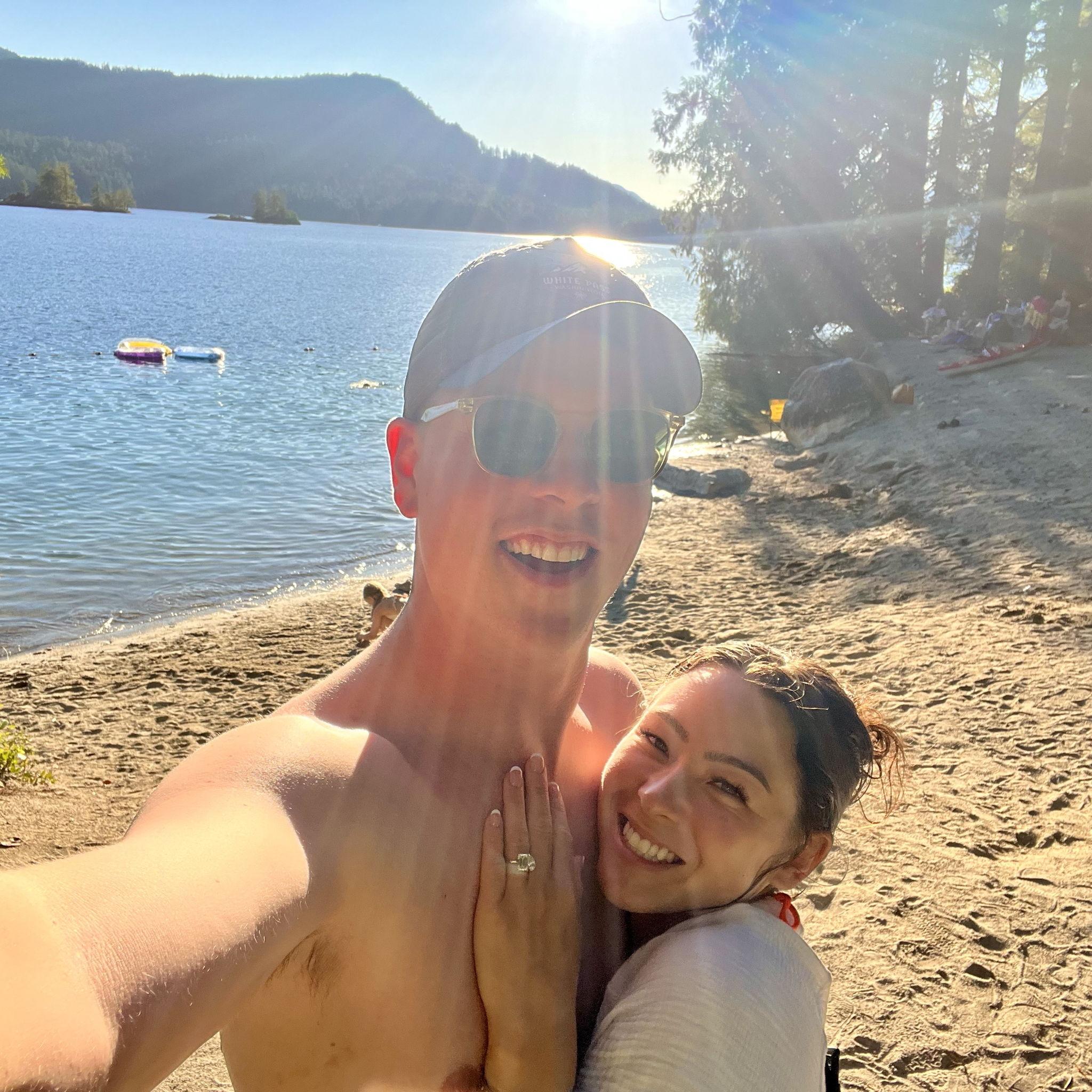 BC beach day on our engagement trip!