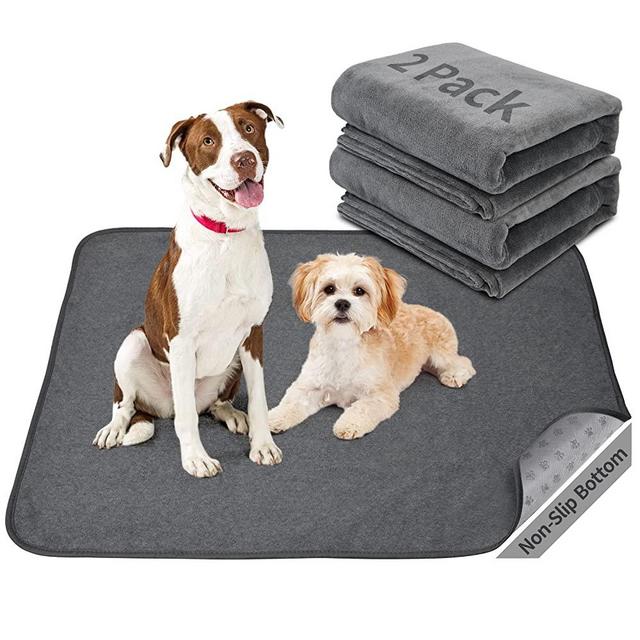 Washable Dog Pee Pads- 36x36 2Pack Reusable Whelping Pads, Absorb Dog Mats Non-Slip Puppy Training Pads for Whelping, Potty, Training, Playpen, Crate
