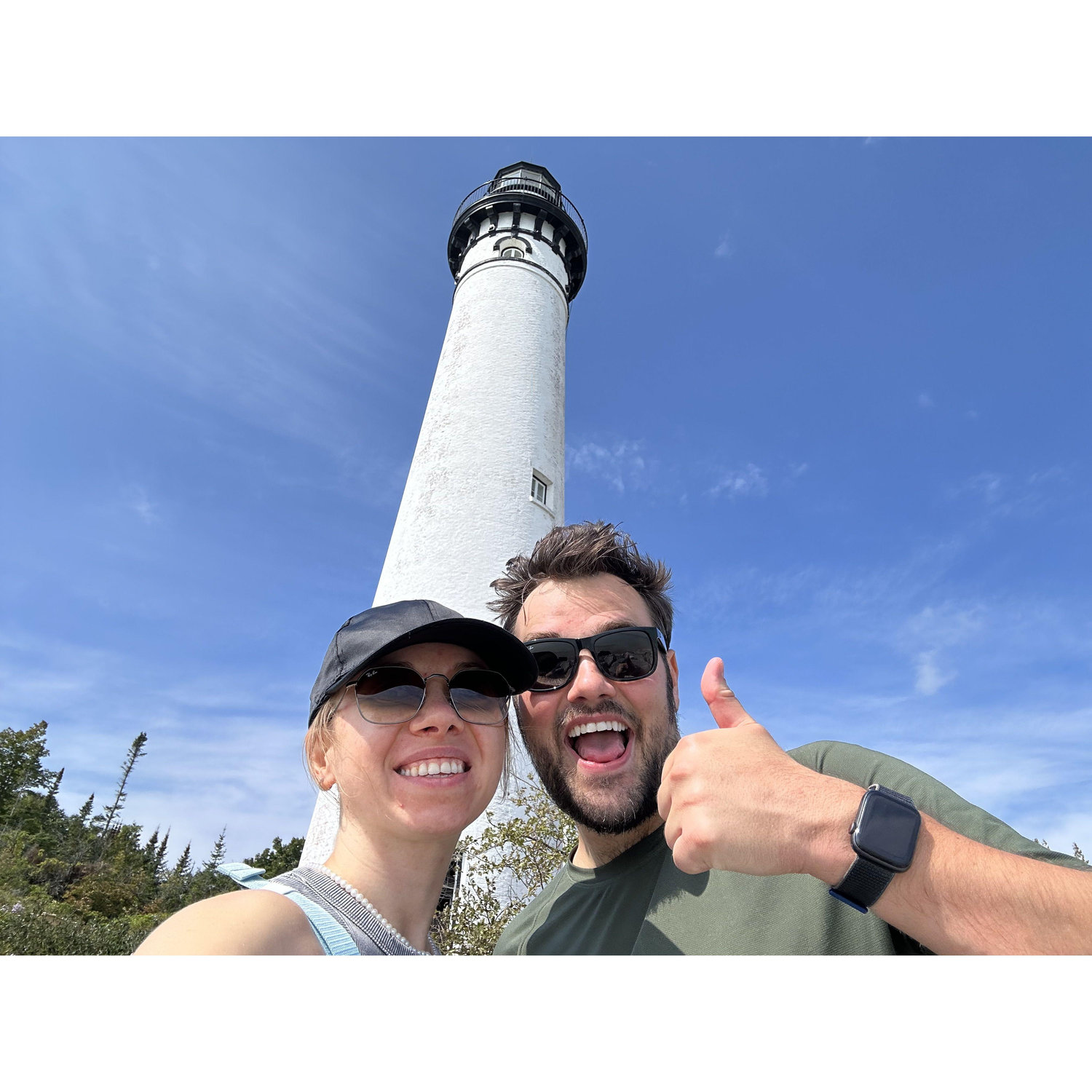 Lighthouse by our campsite on South Manitou Island, MI / September 16, 2023