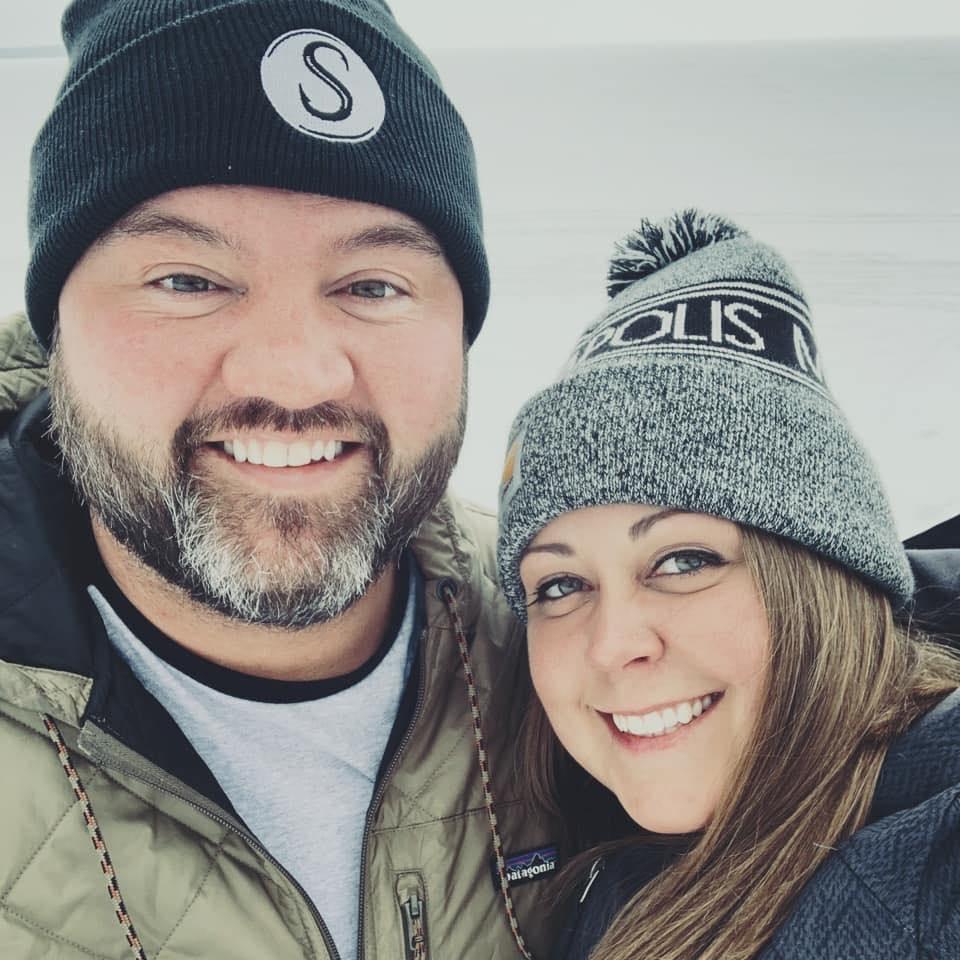 First time visiting his parent's home! We took a walk on the frozen lake.
