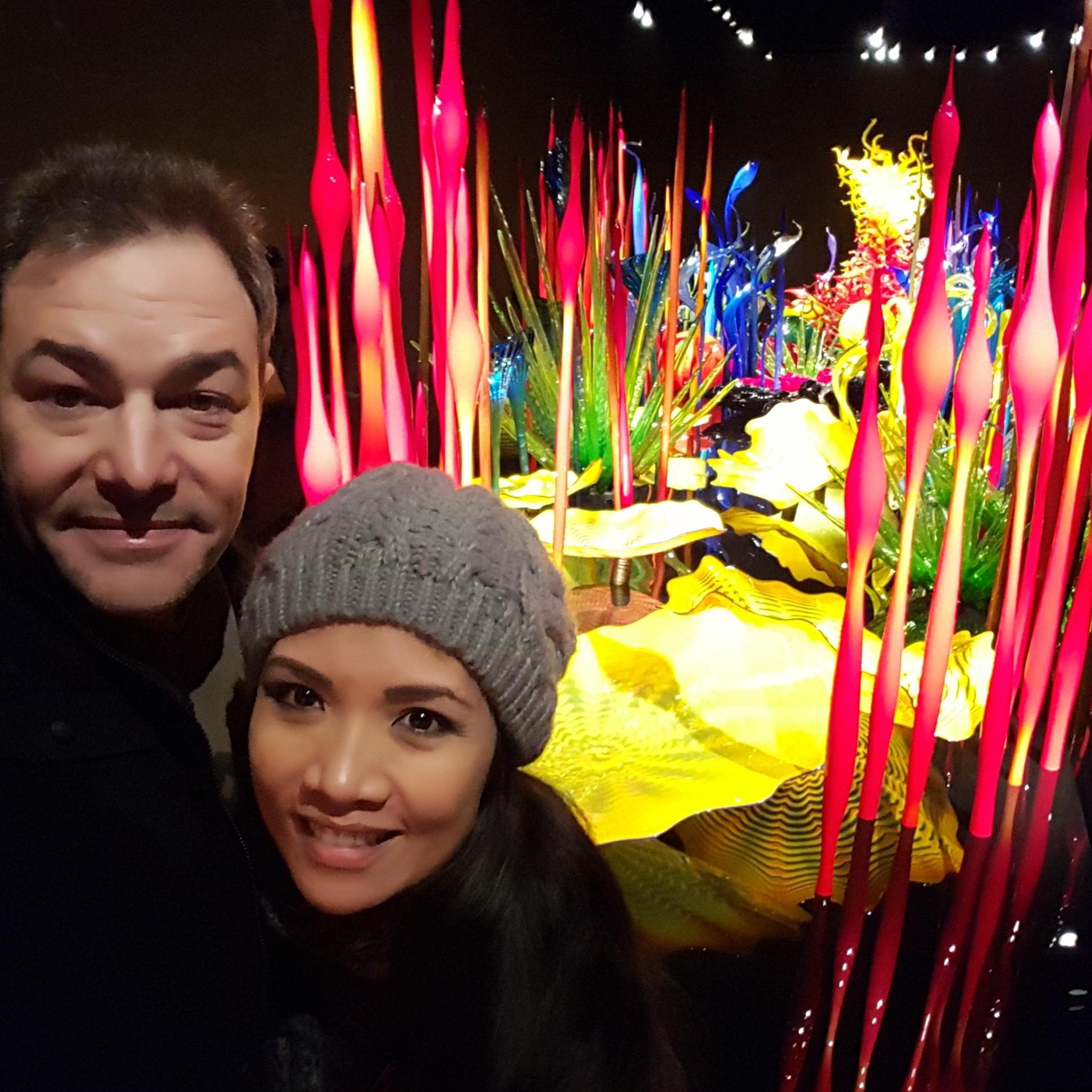 Chihuly Garden of glass art in the museum of Seattle Center