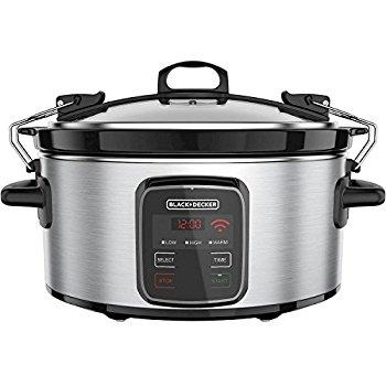 Crock-Pot SCCPWM600-V2 Wemo Smart Wifi-Enabled Slow Cooker, 6-Quart, Stainless Steel