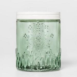 Glass Food Storage Canister Medium Green - Threshold™