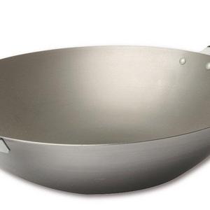 Joyce Chen 22-0060, Pro Chef Flat Bottom Wok Uncoated Carbon Steel, 14-inch