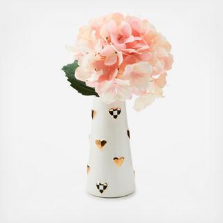 Courtly Check Ceramic Short Heart Vase