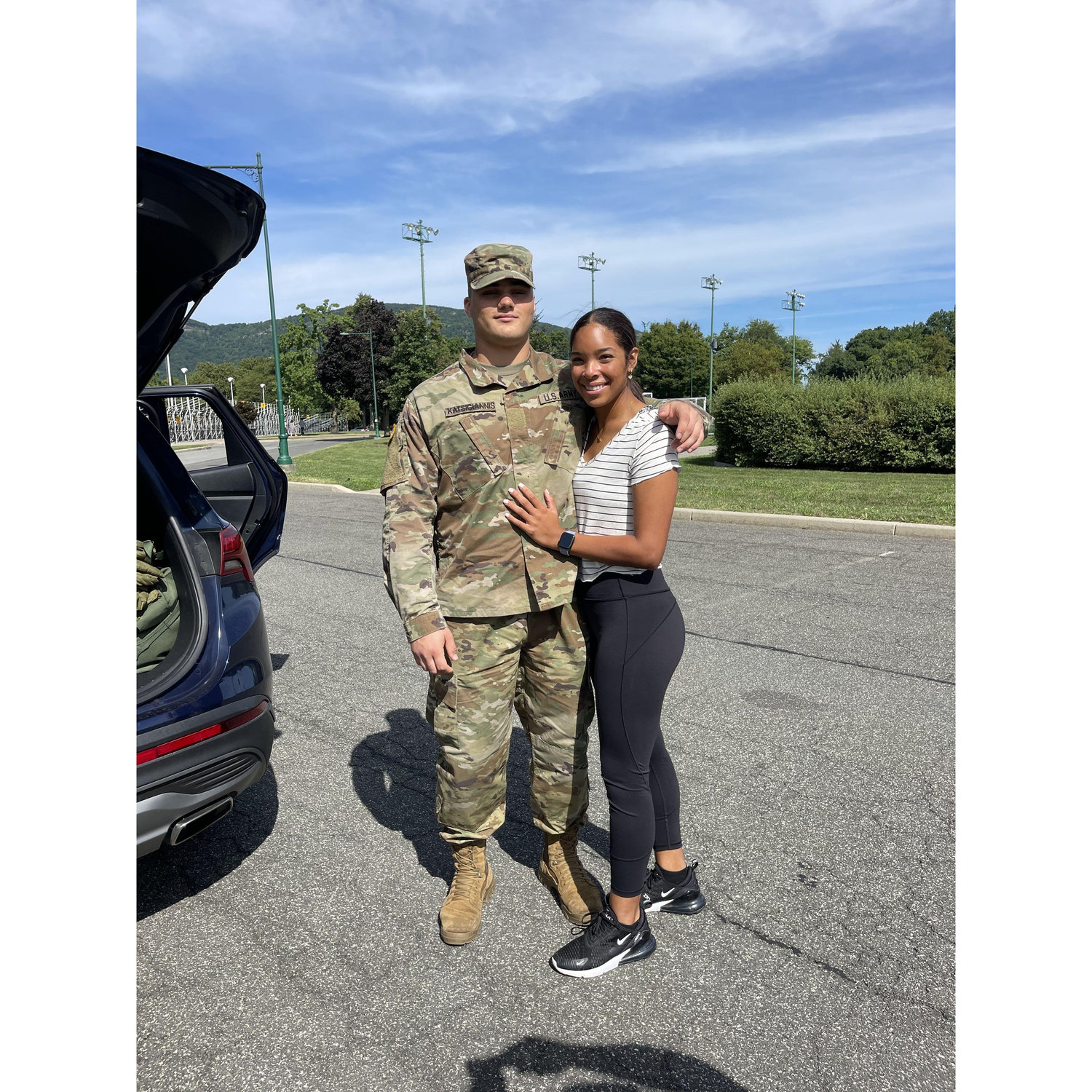 August 2021 — when their forever love truly began. After Cadet Basic Training, Olivia visited Bill, and their reunion after heartfelt letters proved their love was worth every mile apart.